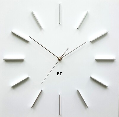 Future Time FT1010WH Square white Designové nástenné hodiny, 40 cm