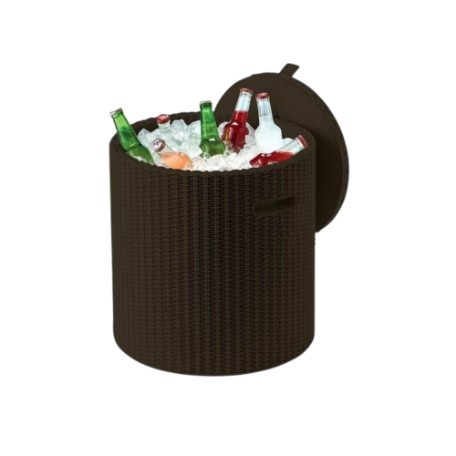 Keter măsuță de depozitare Cool Stool 39 l, maro