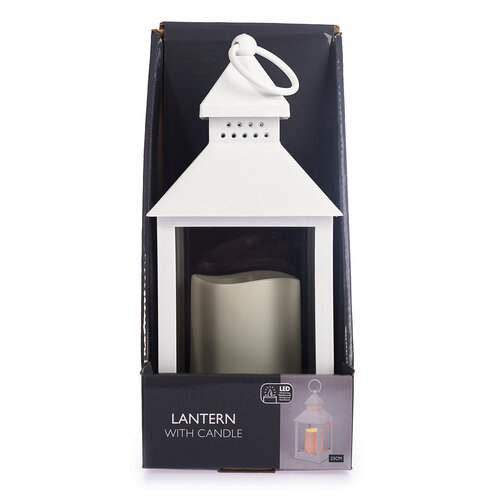 Lucerna s LED sviečkou 23 cm