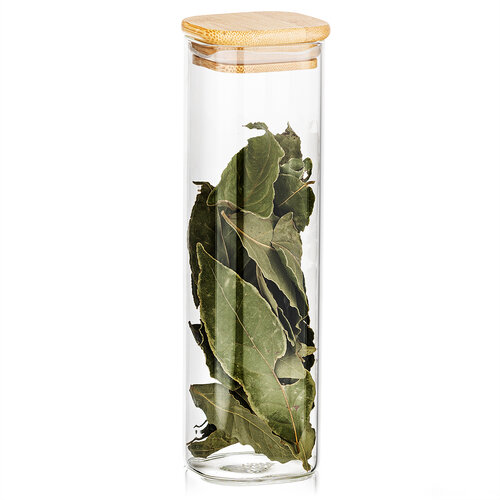 4Home Bamboo üveg élelmiszer tároló bambusz fedéllel, 540 ml