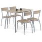 Set de masă HANS cu 4 scaune, 110 x 70 x 77 cm,stejar Sonoma