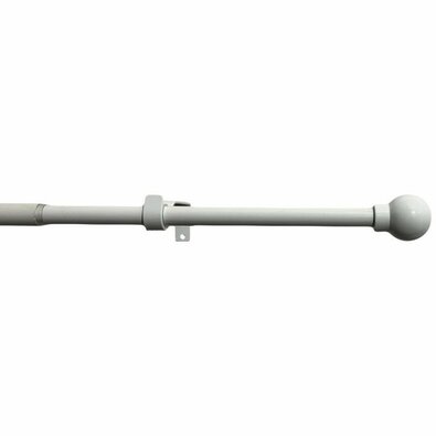 Dehnbare Gardinengarnitur Ball 16/19 mm Weiß, 200 - 350 cm, ohne Ringe