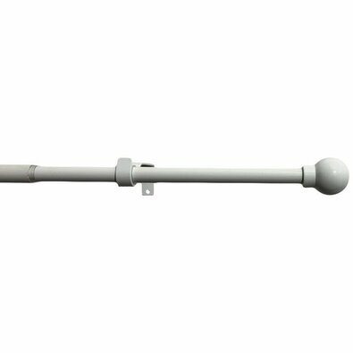 Záclonová souprava roztažitelná Koule 16/19 mm bílá, 200 - 350 cm, bez kroužků