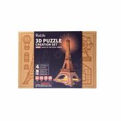 RoboTime 3D Dřevěné puzzle Rolife Noc Eiffelovy věže svítící