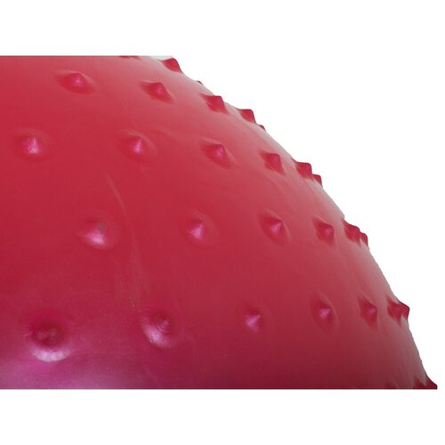 Gymnastic massage ball 60 cm with pump, red