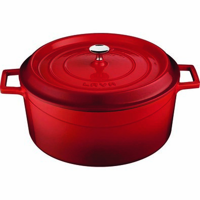 LAVA Metal Litoželezna posoda premer 10 cm, rdeča,0,35 l