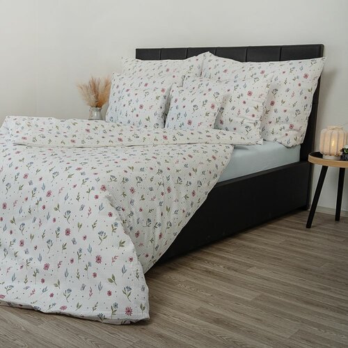 Kvalitex Krep posteljnina Poletni travnik, 240 x 220 cm, 2x 70 x 90 cm