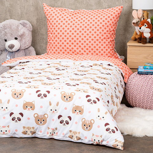 4Home Kinderbettwäsche aus Baumwolle Cute animals, 140 x 200 cm, 70 x 90 cm