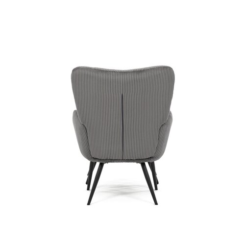 Entspannungssessel mit Fußstütze L7285 GREY6, grau