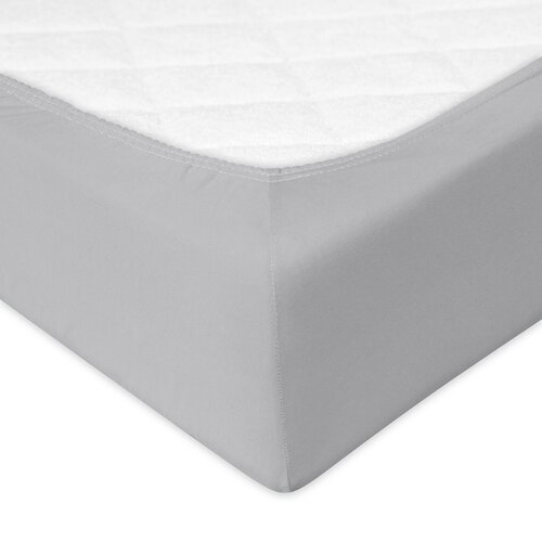 Matex Bamboo cearșaf impermeabil gri deschis, 80 x 160 x 10 cm