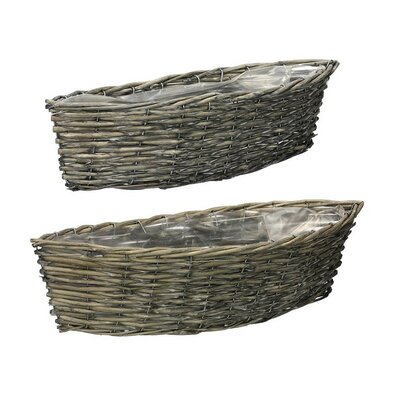 Komplet pletenih cvetličnih košaric Flora, 2kosov, 2 velikosti