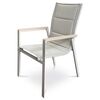 Autronic Krzesło ogrodowe, aluminium, tkanina, szary, AZ C-S1110 GREY