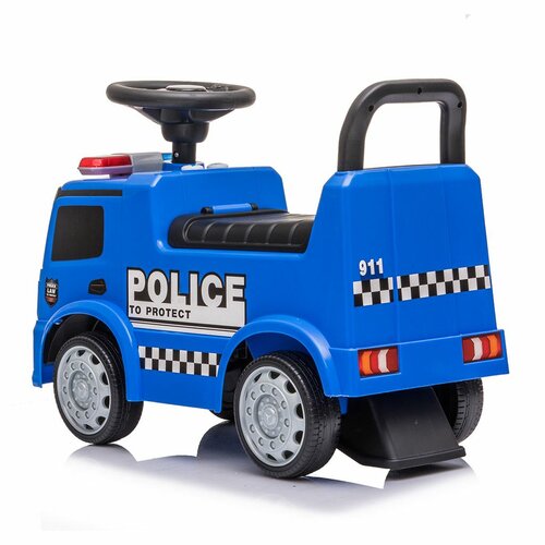 Baby Mix Detské odrážadlo so zvukom Mercedes Police, modrá