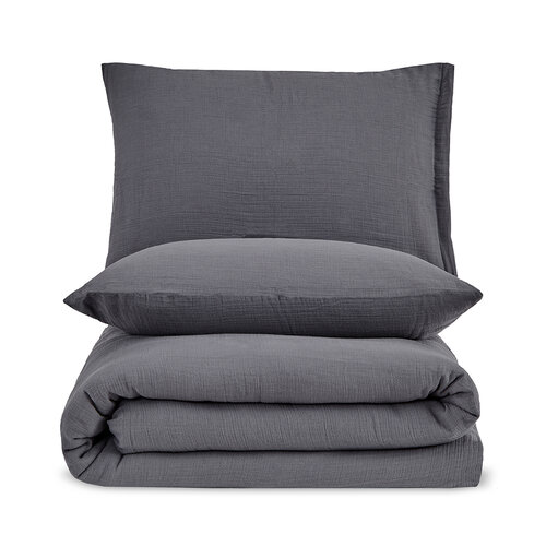4Home Muslin posteljnina Steel, 220 x 200 cm, 2 kos 70 x 90 cm