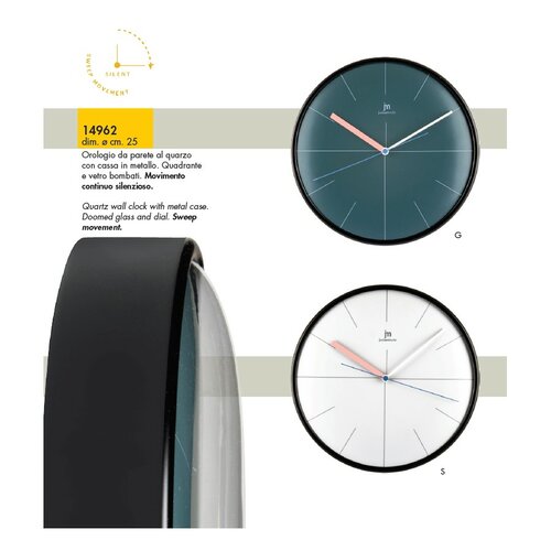 Lowell 14962S Designové nástěnné hodiny pr. 25 cm