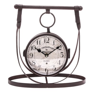 Obojstranné stolné kovové hodiny, 30 x 29 cm