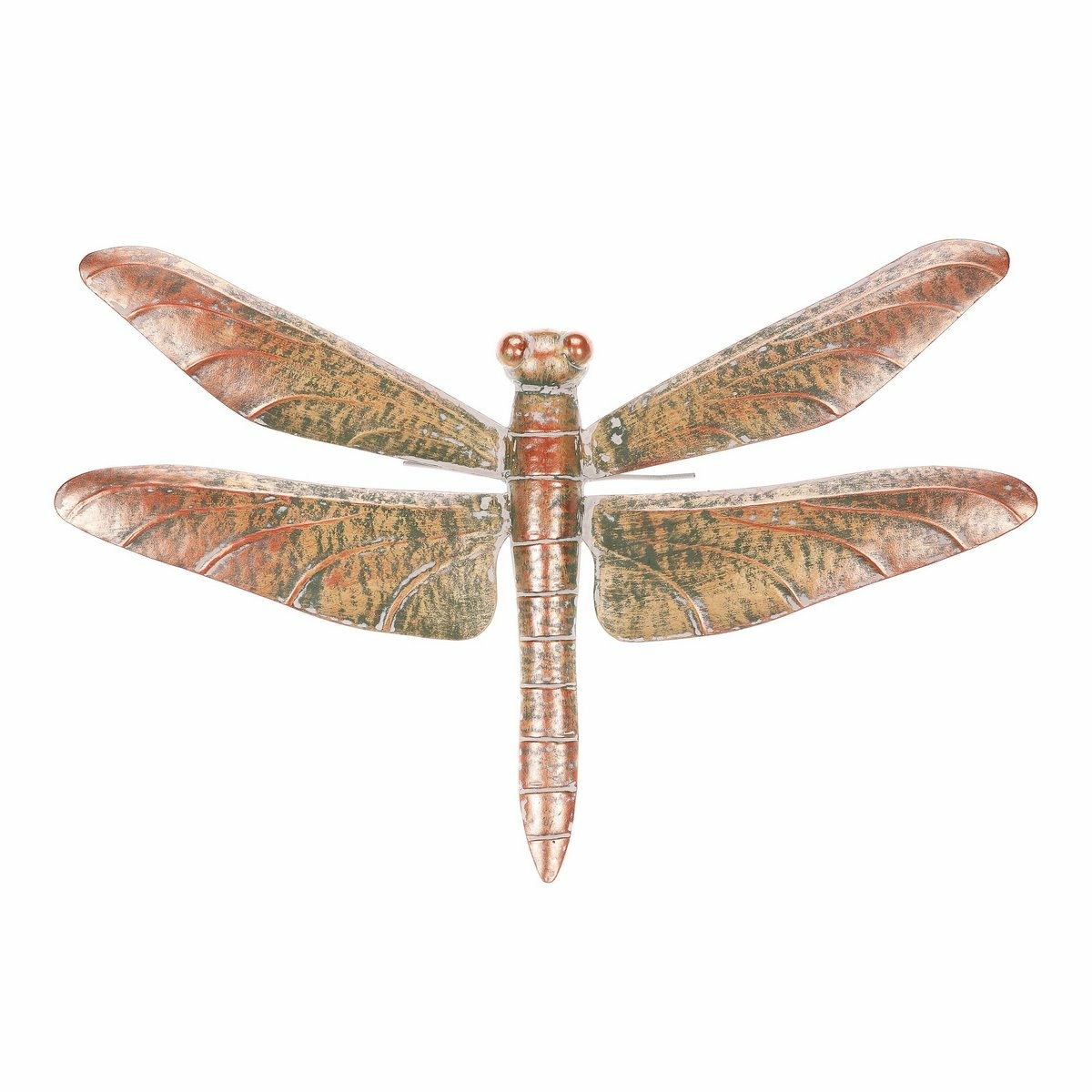 Metalowa dekoracja ogrodowa do zawieszenia Ważka miedziany, 49 x 4 x 32 cm