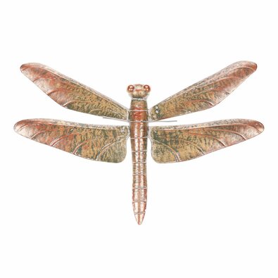 Metalowa dekoracja ogrodowa do zawieszenia Ważka miedziany, 49 x 4 x 32 cm