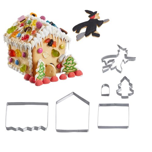 Westmark Set of cookie cutters for gingerbreadhouse, 6 pcs