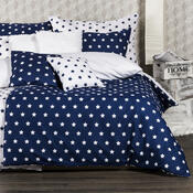 4Home Bavlnené obliečky Stars Navy blue, 140 x 220 cm, 70 x 90 cm