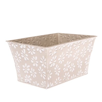 Mască de ghiveci din metal Farisa bej, 22 x 12 x 15,5 cm