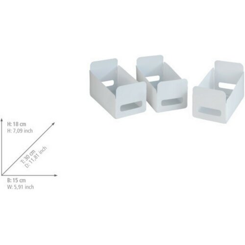 Set 3 organizatoare pliabile Wenko ,  30 x 18 x 15cm
