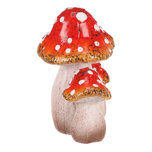 Légyölő galóca piros trió, kerámia, 7 x 11 x 12 cm