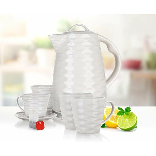 Banquet Komplet za čajnik in skodelice, 1,7 l