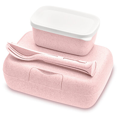 Caserolă mic dejun Koziol CANDY, cu tacâmREADY, roz