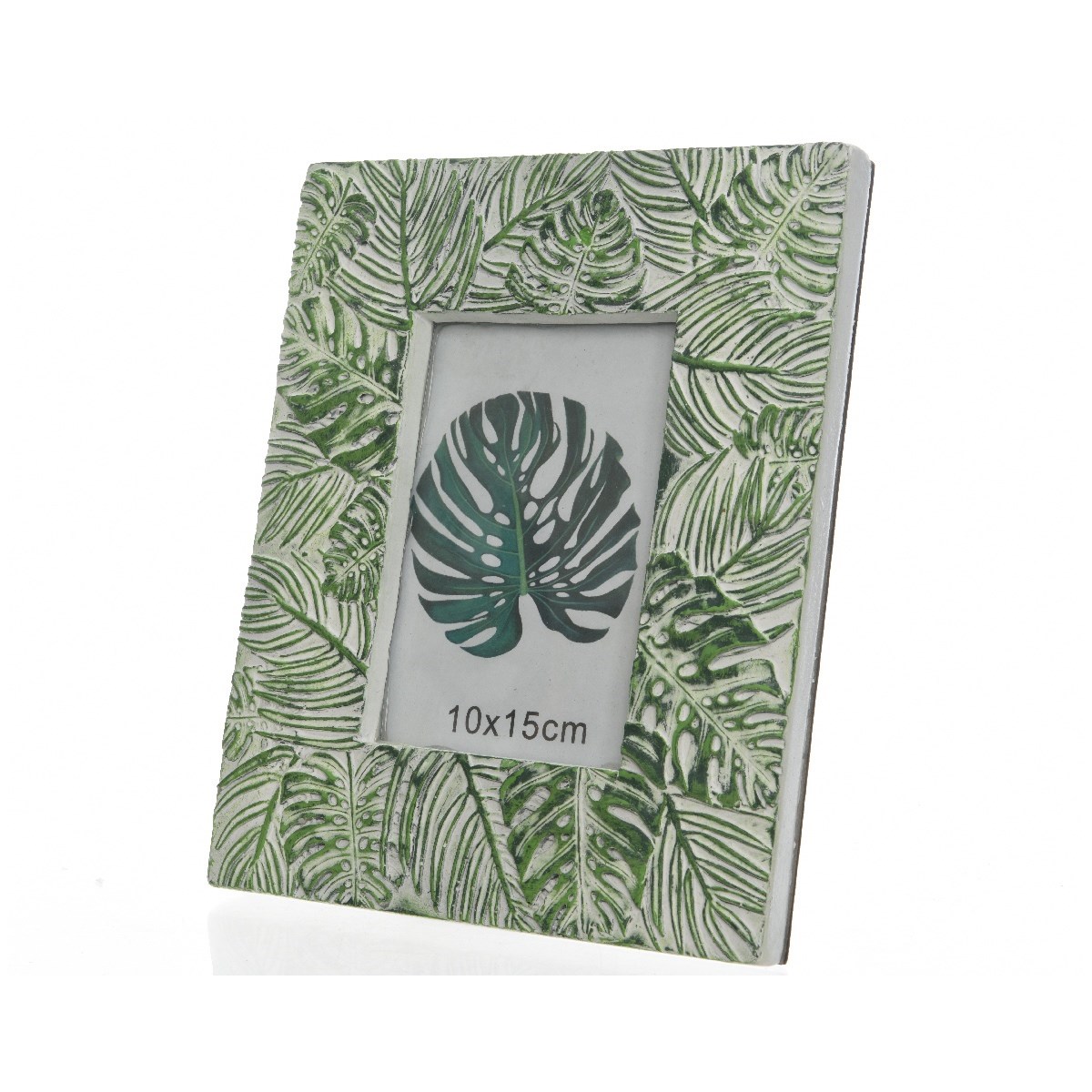 Fotorámček Leaves zelená, 23,5 cm