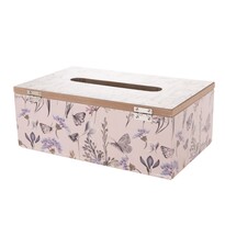 Drewniane pudełko na chusteczki Pinkie różowy,24 x 9 x 14 cm