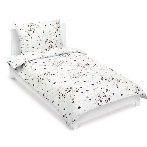 Bellatex Крепове постільна білизна Kytičkaкоричнева, 140 x 200 см, 70 x 90 см