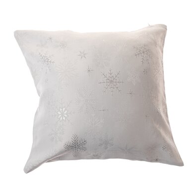 Weihnachlicher Kissenbezug wasserabweisend Schneeflocken silber, 40 x 40 cm