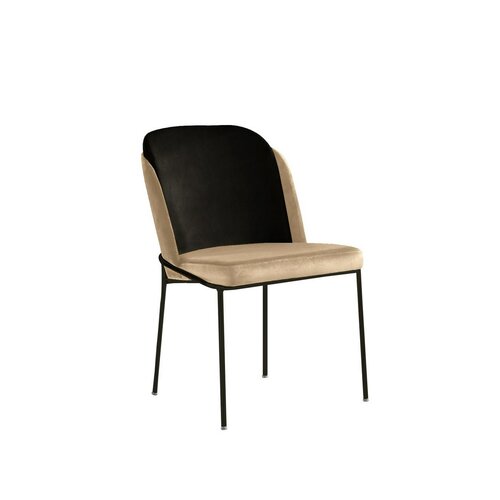 Zestaw krzeseł do jadalni Dore Beige and Black, 2 szt.