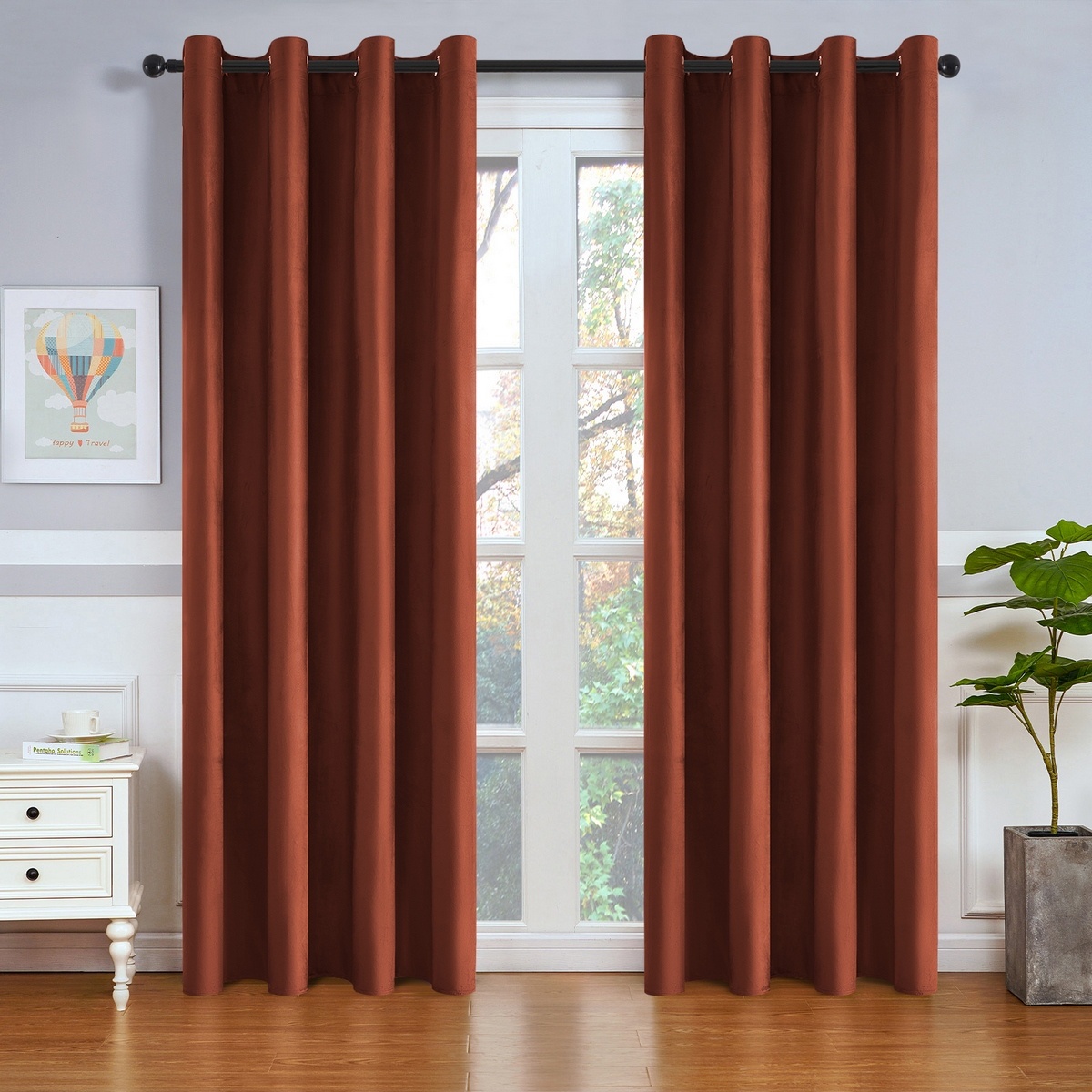 4Home Manila sötétítő függöny tégla, 150 x 250 cm, narancssárga akciós termékkép 1