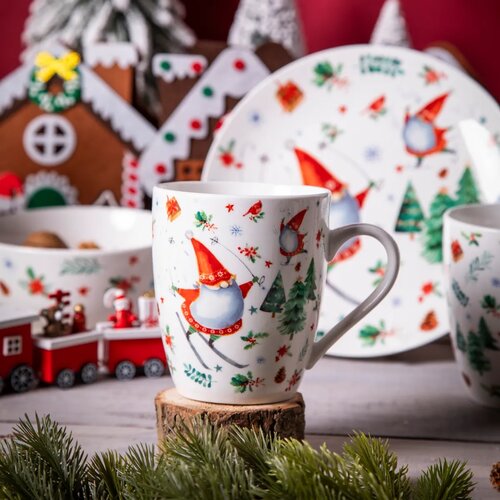 Altom Cană din porțelan Winter Gnomes 400 ml