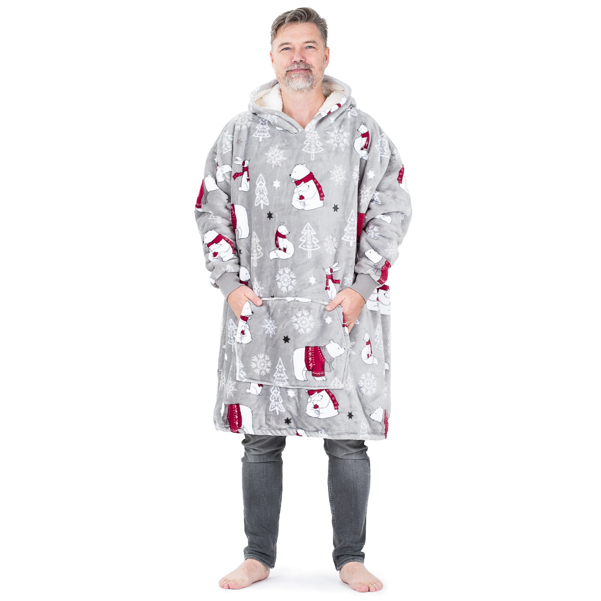 4Home Bluza z barankiem mikroplusz Arctic Snuggles, uni L - męskie
