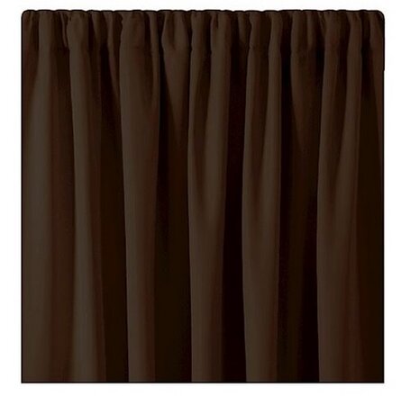 Obrázok AmeliaHome Záves Blackout Oxford Pleat tmavohnedá, 140 x 245 cm