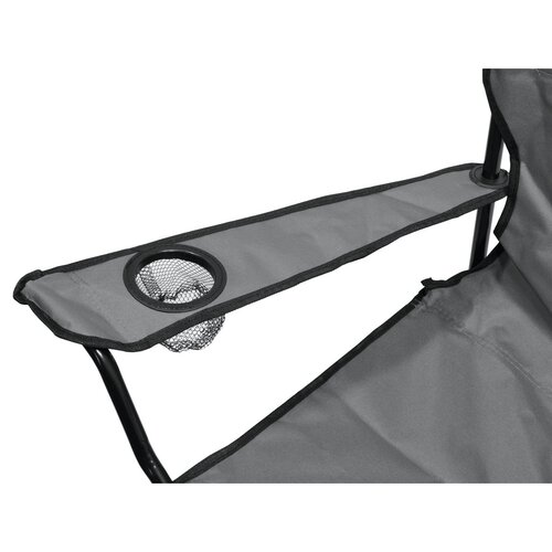 Cattara 13447 Składane krzesło kempingowe Bari, szary, 49 x 39 x 84 cm