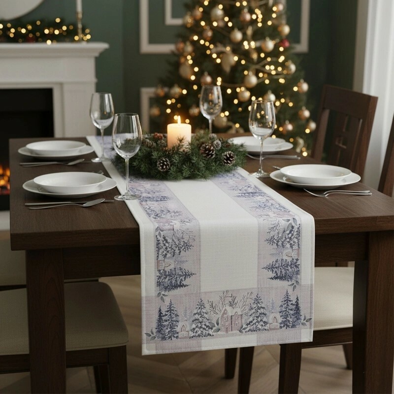 Vianočný behúň Zimná nostalgia, 40 x 90 cm