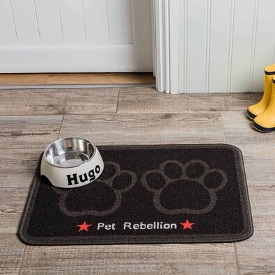 PET REBELLION Dinner Mate Jet black Kobereček pod misku, 40 x 60 cm