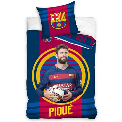 Bavlnené obliečky FC Barcelona Pique 2016, 140 x 200 cm, 70 x 90 cm