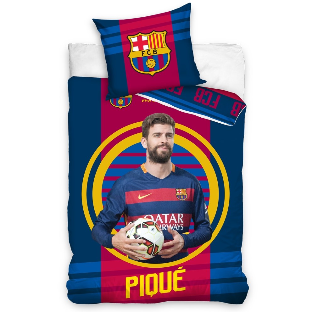 TipTrade Bavlnené obliečky FC Barcelona Pique 2016, 140 x 200 cm, 70 x 90 cm