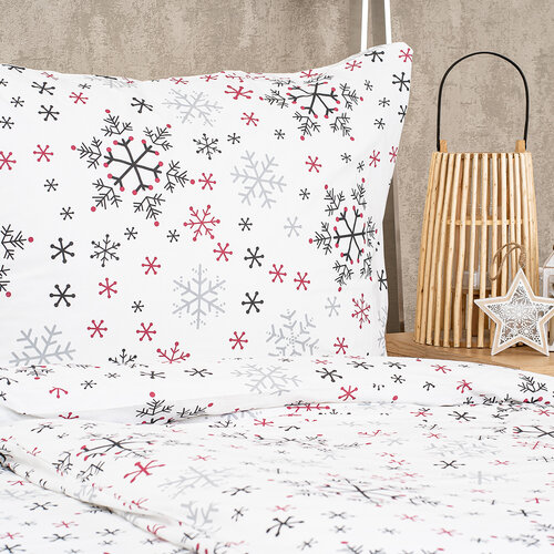 Lenjerie de pat 4Home Snowflakes, din bumbac, 140 x 200 cm, 70 x 90 cm
