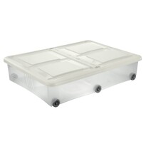 Tontarelli Коробка для зберігання з кришкоюStockbox 28 л, прозора/біла