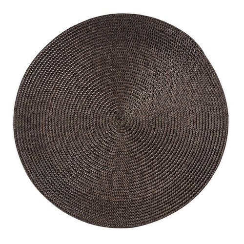 Deco tányéralátét kerek, sötétbarna, átmérő 35 cm, 4 db-os készlet