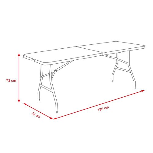Avenberg Karsten összecsukható cateringasztal, 180 x 75 x 73 cm