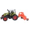 Traktor s přívěsem oranžová, 40 cm