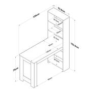 Kosmetiktisch Milano White and Walnut