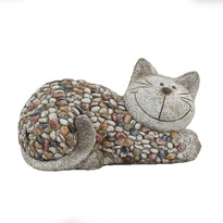 Gartendekoration Katze mit Steinen, 32 x 18 x 18 cm